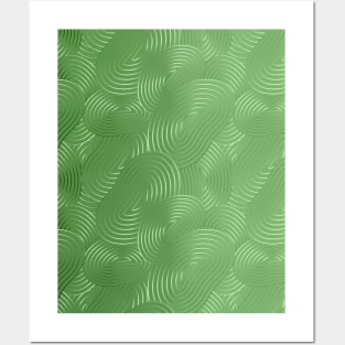 Green glossy panels modern art deco Posters and Art